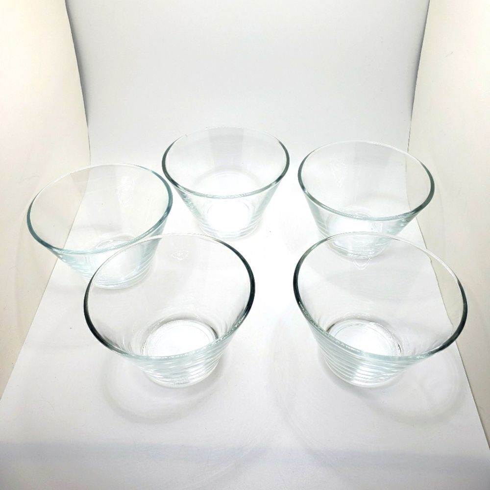 Dessert salsa appetizer glass stackable bowls set of 5